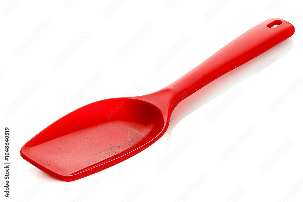 Easy-to-clean red silicone spatula perfect for everyday use isolated on transparent background Easy-to-clean red silicone spatula perfect for everyday use isolated on transparent background