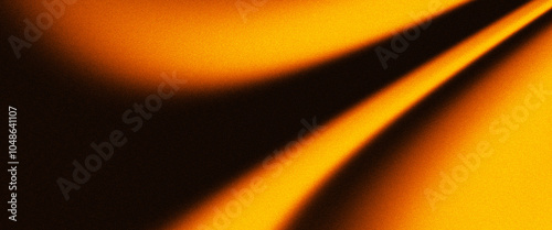 Dark noise texture background, grainy orange glowing color gradient wave, black backdrop banner poster design
