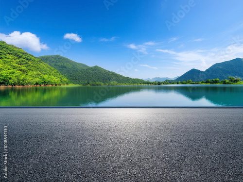 road ending in lake side