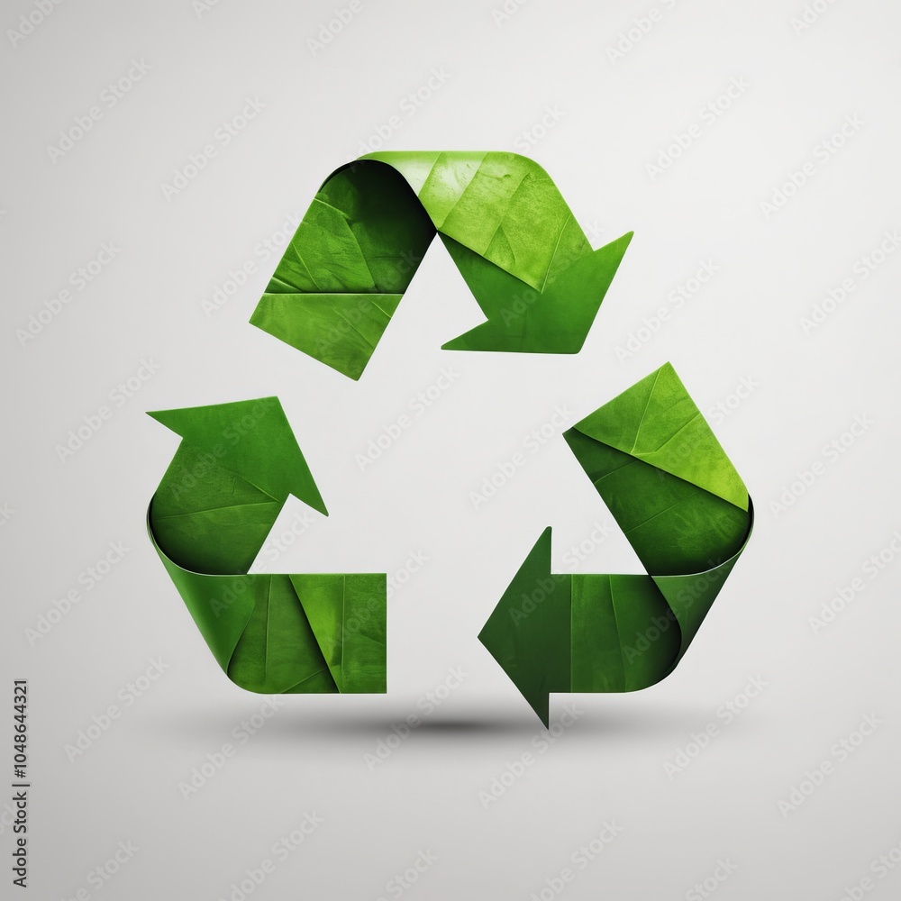 Fototapeta premium Green Leaf Recycle Symbol Nature Ecology Design
