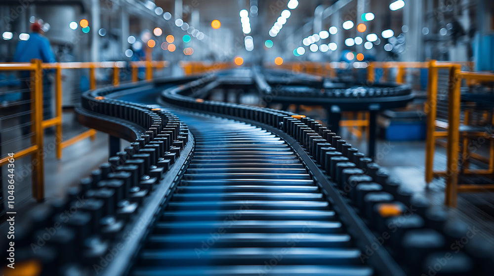 conveyor belt in factory conveyor belt in factory