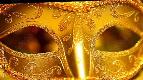 footage of gold mask background