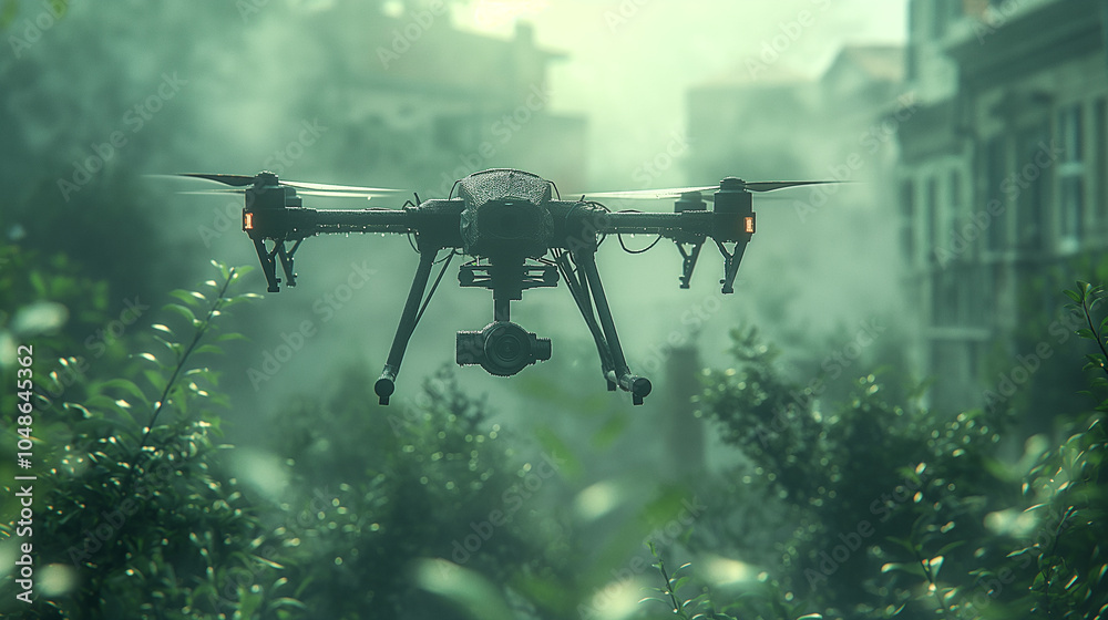 Naklejka premium drone modern weapons technology