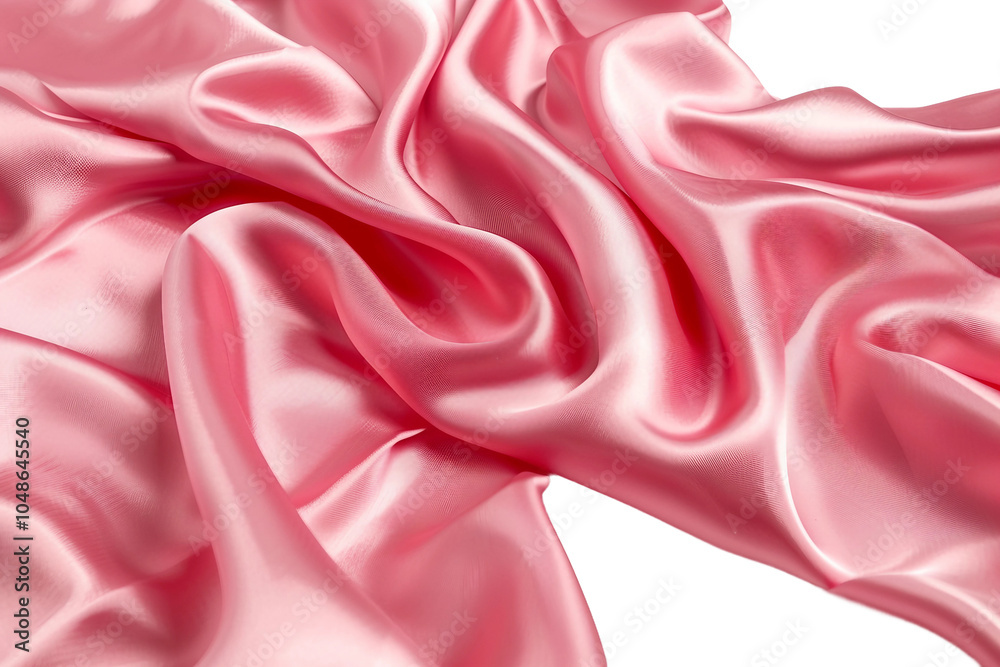 Fototapeta premium Stylish satin fabric ideal for home decor and accessories isolated on transparent background