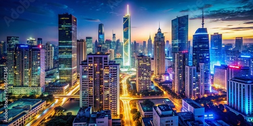 Wallpaper Mural Modern Neon Landscape Featuring Flickering Number 1 in Vibrant Night Scene with Urban Elements for Creative Visuals Torontodigital.ca