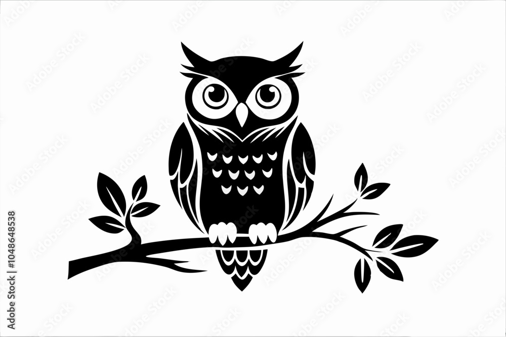 Fototapeta premium Elegant Owl Silhouette Design