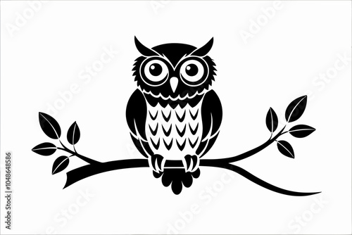 Elegant Owl Silhouette Design