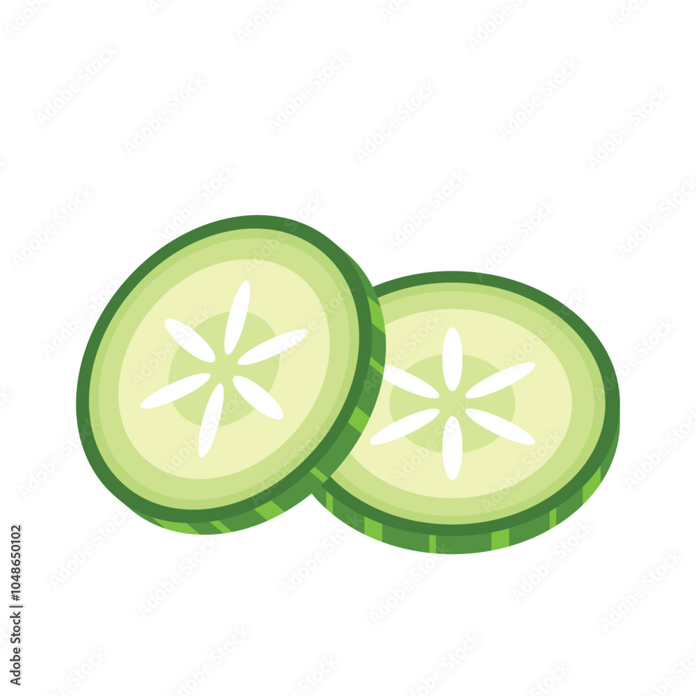 Cucumber slice icon. Cucumber vector. Cucumber slice icon. Cucumber vector.