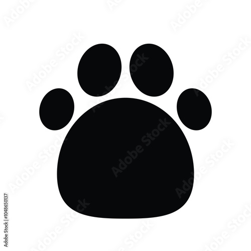 Dog Footprint logo. Footprint graphic. Pet outline.
