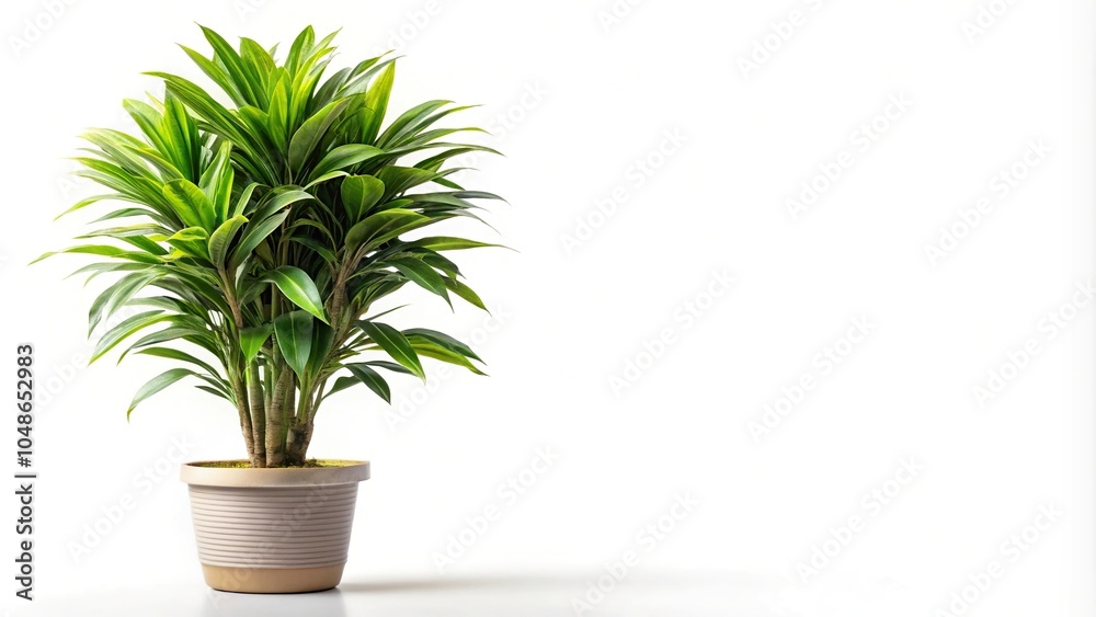 Fototapeta premium Tropical plant isolated on white background with shallow depth of field