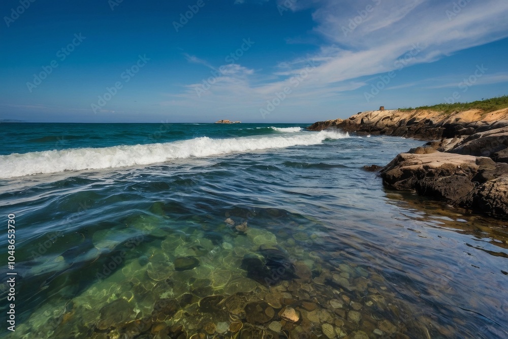 A aesthetically pleasing image of the sea A aesthetically pleasing image of the sea