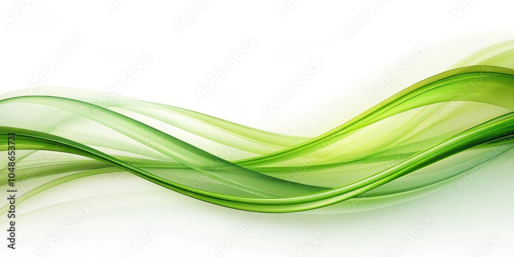 Abstract Green and White Wavy Lines - Minimalist Design Element for Modern Graphics and Branding Abstract Green and White Wavy Lines - Minimalist Design Element for Modern Graphics and Branding