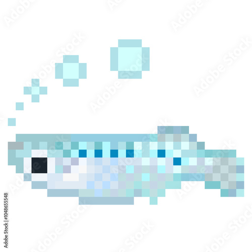 ドット絵 生き物イラスト, メダカ