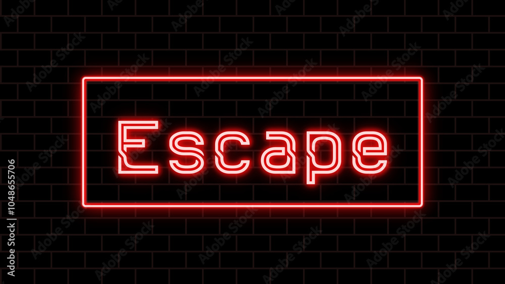 Escape key のネオン文字 Escape key のネオン文字