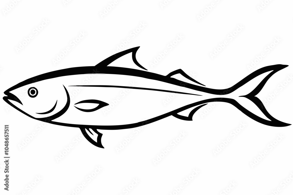 Fototapeta premium Sleek Fish Silhouette Design