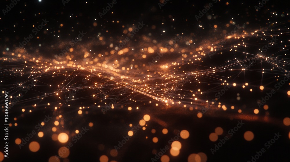 Fototapeta premium The internet network background is orange