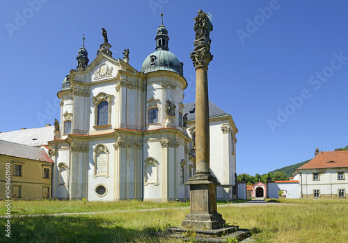 Obraz na płótnie Osek Cistercian Monastery, Church of the Assumption of the Virgin Mary, Bohemia, Czech Republic w salonie