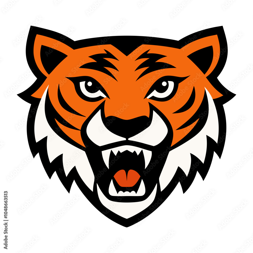 Fototapeta premium Roaring Tiger Head Emblem for Team Logos