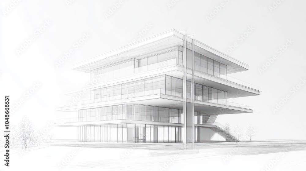 Construction concept. Residential building drawings and architectural model,