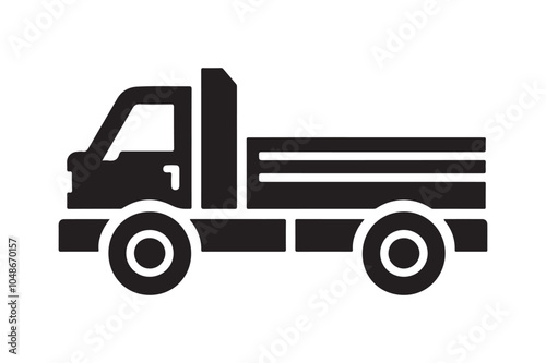 Flatbed Truck Silhouette Vectors – Ready-to-Use Graphics for Print & Web