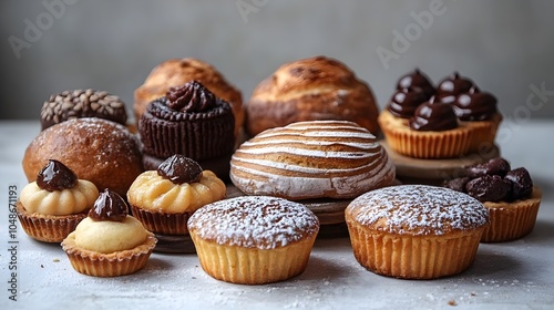 Tempting Tableau of Homemade Baked Goods with Minimalist Scandi-Inspired Styling