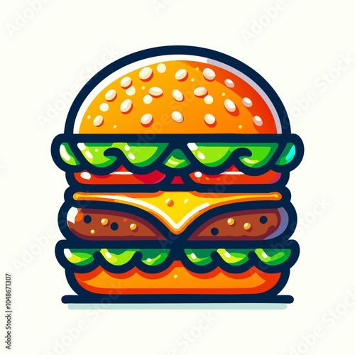 Hamburger Logo Vector illustration.