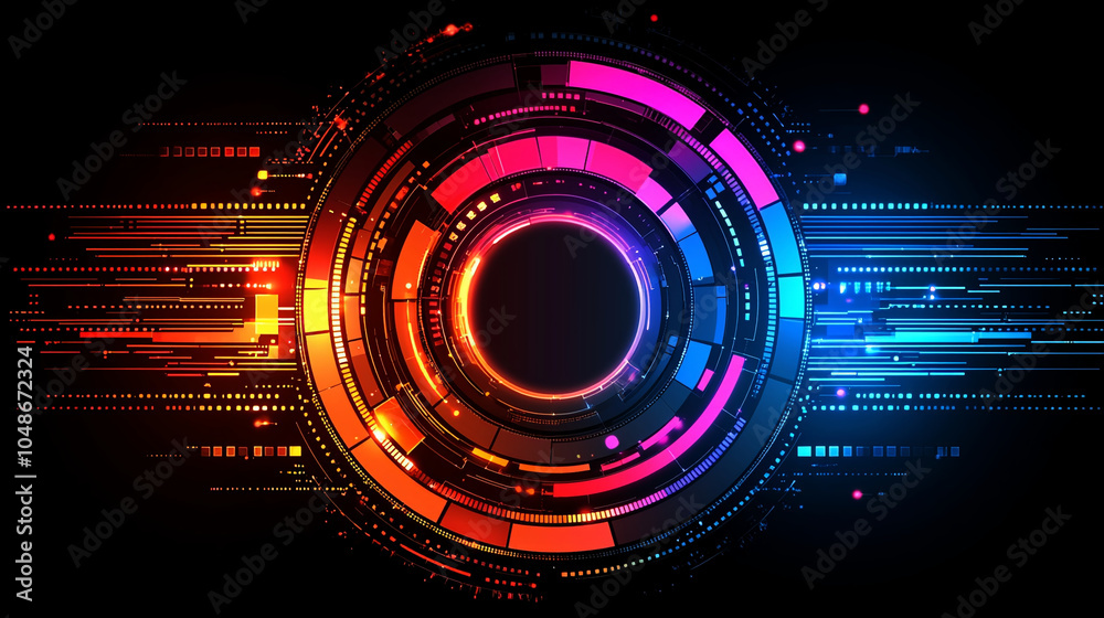 Obraz premium Bold Geometry Meets Organic Flow