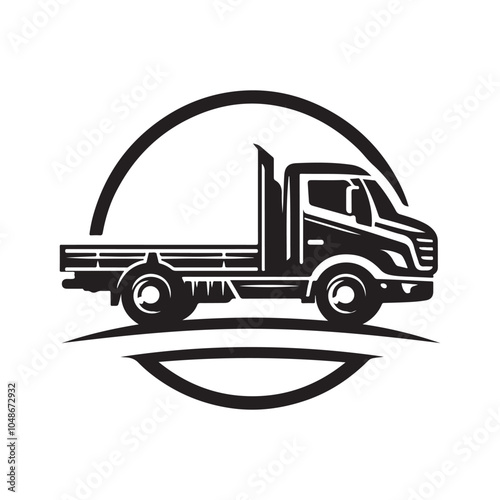 Flatbed Truck Silhouette Vectors – Ready-to-Use Graphics for Print & Web
