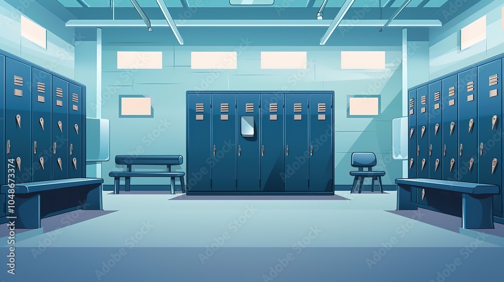 Obraz premium Various lockers and locker illustrations,,generated with AI.