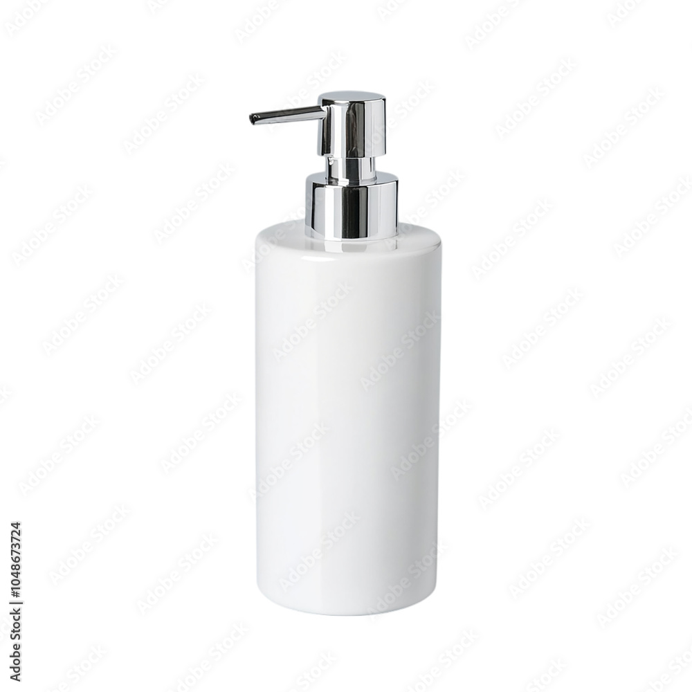 Modern Minimalist Ceramic Soap Dispenser with Chrome Finish Modern Minimalist Ceramic Soap Dispenser with Chrome Finish