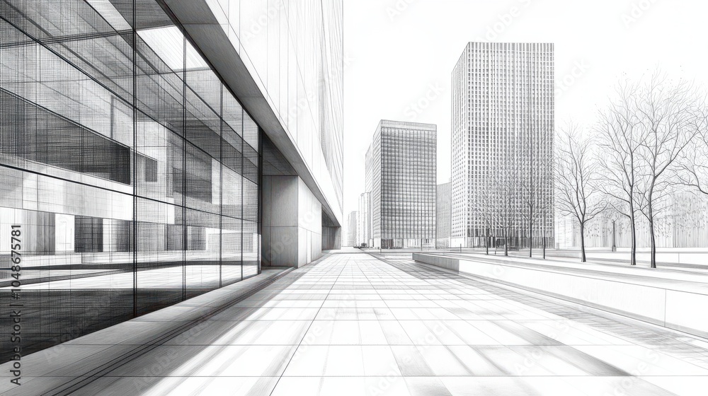 Geometry and perspective of modern architecture Geometry and perspective of modern architecture