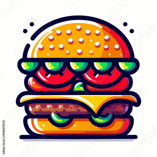 Hamburger Logo Vector illustration.