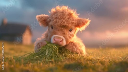 calf in the field