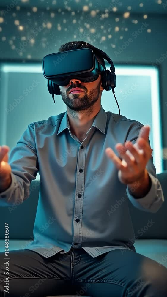 Immersive virtual reality experience with a modern headset Immersive virtual reality experience with a modern headset