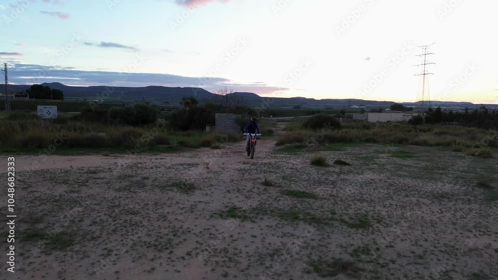 Aerial of Motocross at Sunset 4k drone Aerial of Motocross at Sunset 4k drone