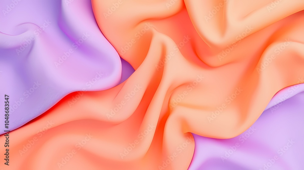 The image is an abstract pattern of smooth flowing fabric in shades of pink and orange. The image is an abstract pattern of smooth flowing fabric in shades of pink and orange.