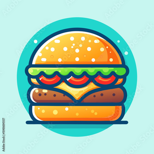 Hamburger Logo Vector illustration.