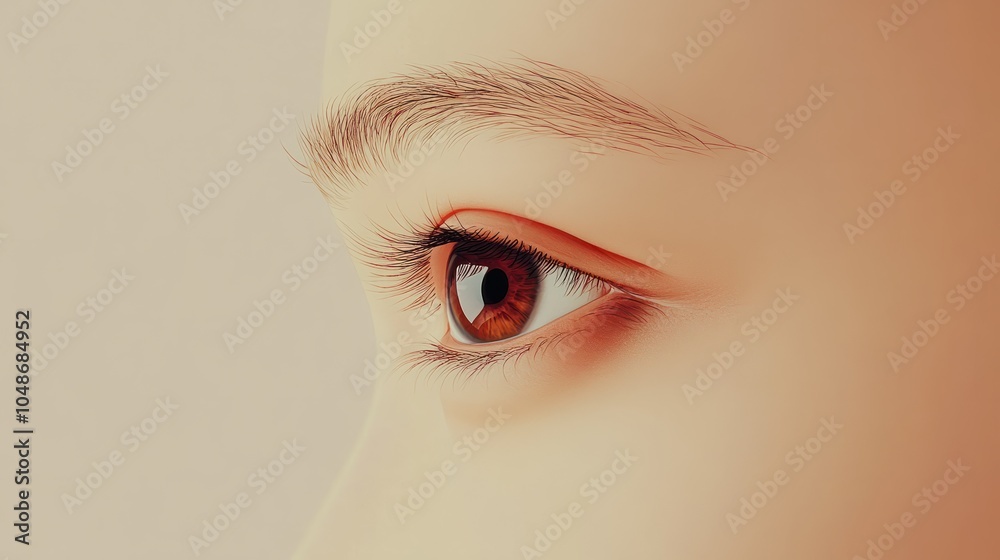 Fototapeta premium Minimal eye illustration