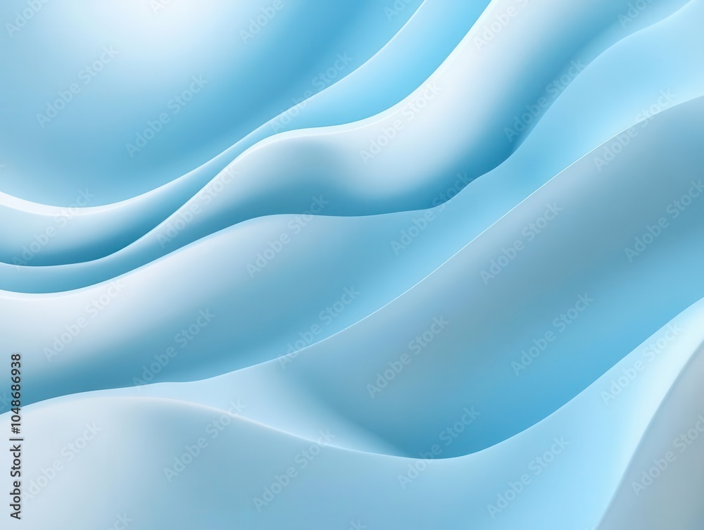 Fototapeta premium pastel blue gradient background with smooth light blue tones, evoking a serene and calming atmosphere for an abstract design