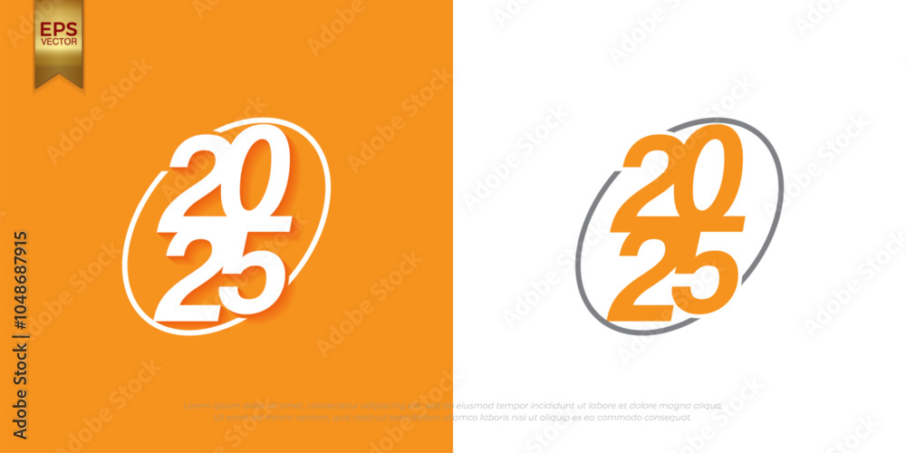 Vector 2025 text logo design for celebration and season decoration Vector 2025 text logo design for celebration and season decoration