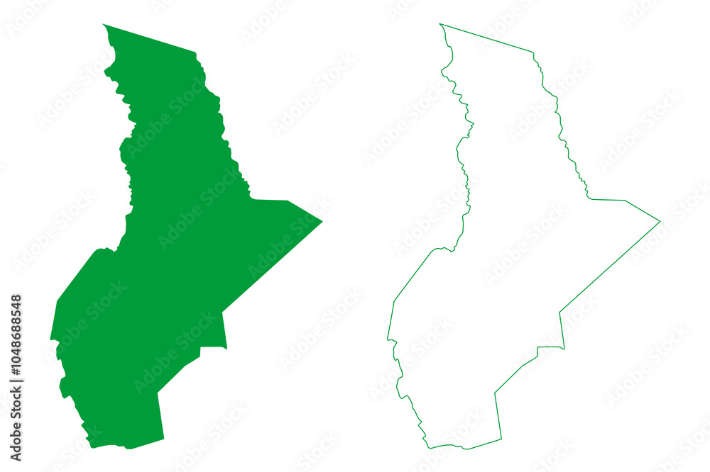 Obraz premium Itaguacu da Bahia municipality (Bahia state, Municipalities of Brazil, Federative Republic of Brazil) map vector illustration, scribble sketch Itaguaçu da Bahia map