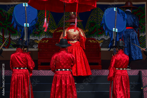 Military ceremonies of the Joseon Dynasty held at Gyeongbokgung Palace photo