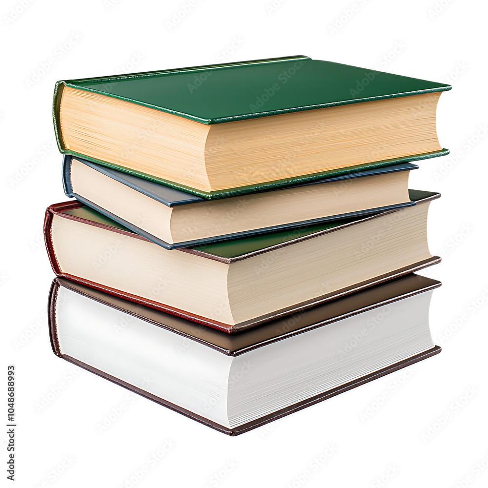 Exploring literature a stack of diverse books representing knowledge imagination and adventure in a timeless form