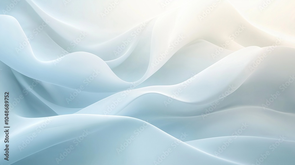 Obraz premium The Soft Waves of Fabric are composed in beautiful Pastel Tones