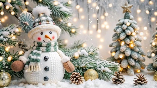 snowman on christmas tree