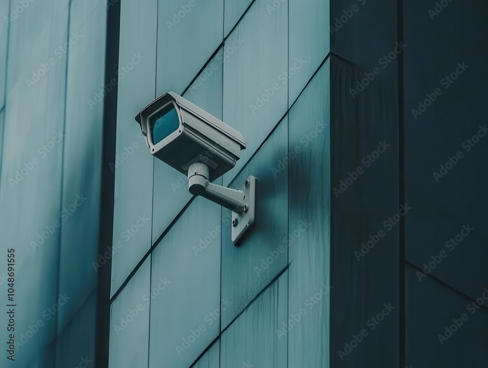 surveillance camera mounted on a sleek modern building, emphasizing the importance of safety technology in urban areas, with a clean, professional aesthetic surveillance camera mounted on a sleek modern building, emphasizing the importance of safety technology in urban areas, with a clean, professional aesthetic