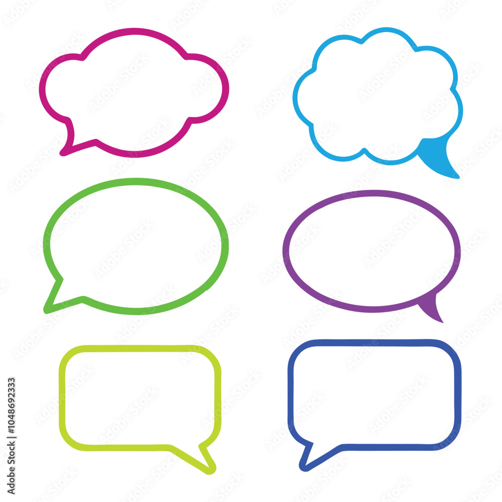 Geometric and Organic Speech Bubbles Vector for Digital and Print Projects. Geometric and Organic Speech Bubbles Vector for Digital and Print Projects.