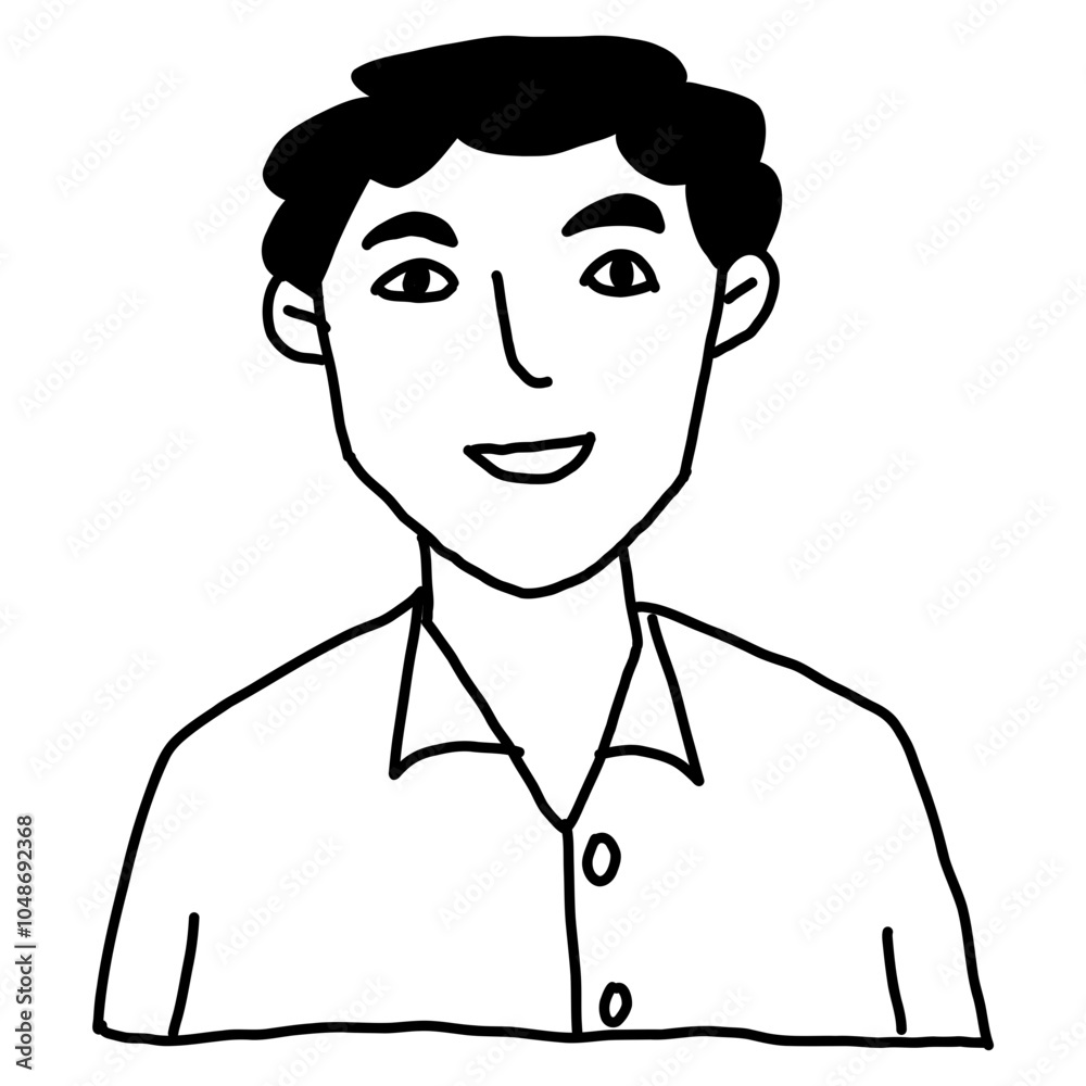 avatar set, hand drawn, black and white avatar set, hand drawn, black and white