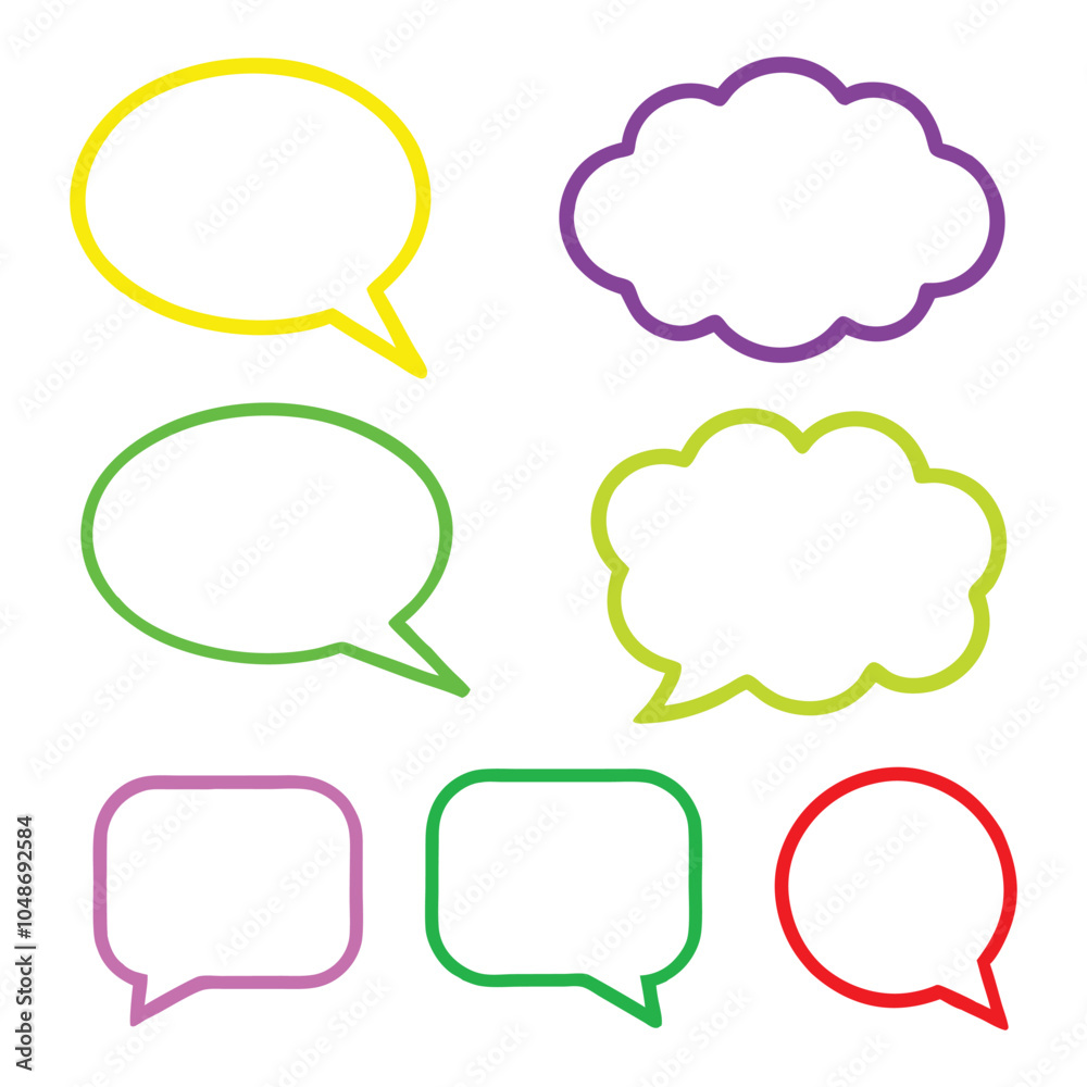 Geometric and Organic Speech Bubbles Vector for Digital and Print Projects. Geometric and Organic Speech Bubbles Vector for Digital and Print Projects.