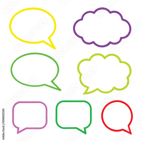 Geometric and Organic Speech Bubbles Vector for Digital and Print Projects.